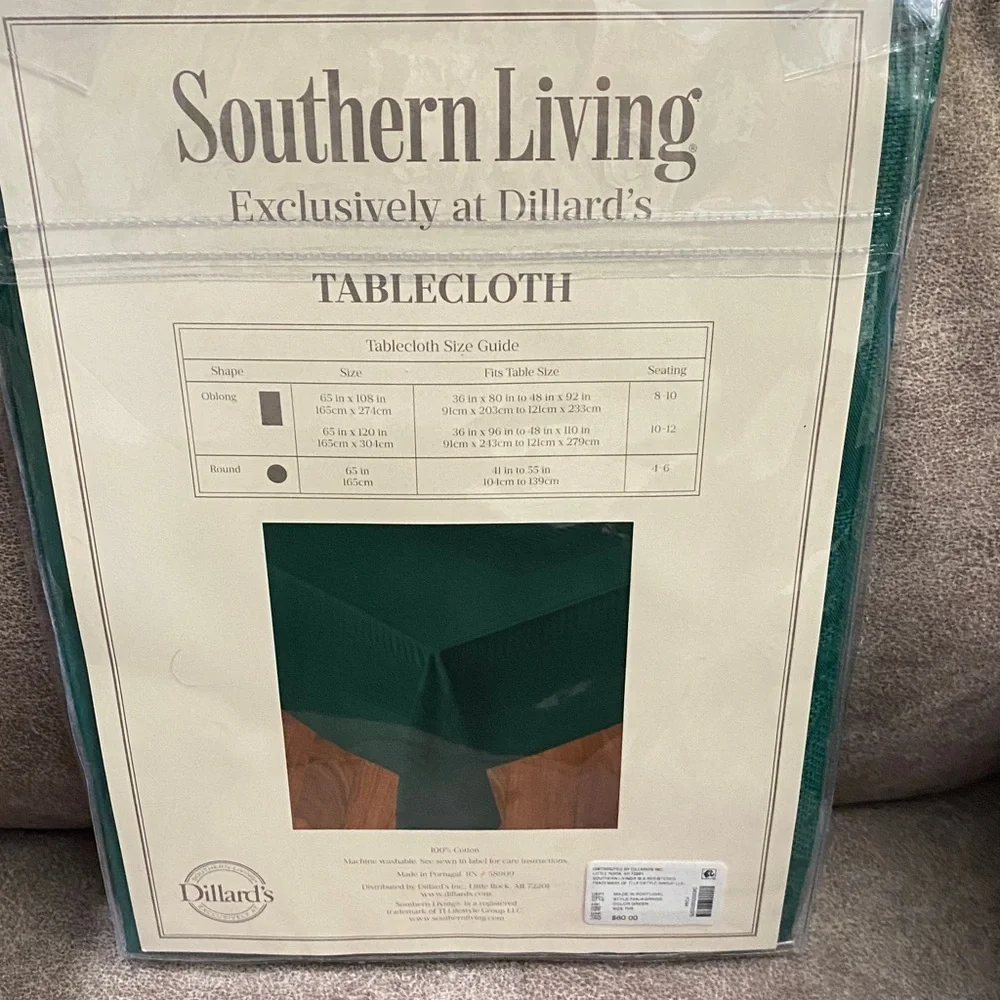 Southern Living green Tablecloth